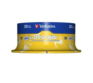 Verbatim DVD+RW Matt Silver 4,7 GB 25 szt.