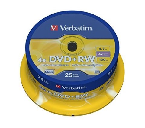 Verbatim DVD+RW Matt Silver 4,7 GB 25 szt.