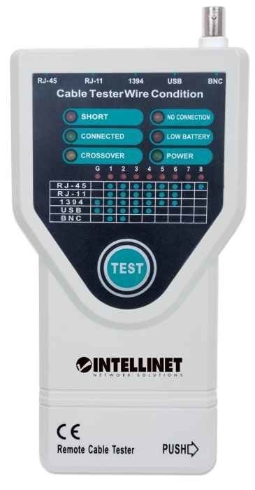 INTELLINET TESTER OKABLOWANIA 5-W-1 RJ11/RJ45/USB/1394/BNC 780094