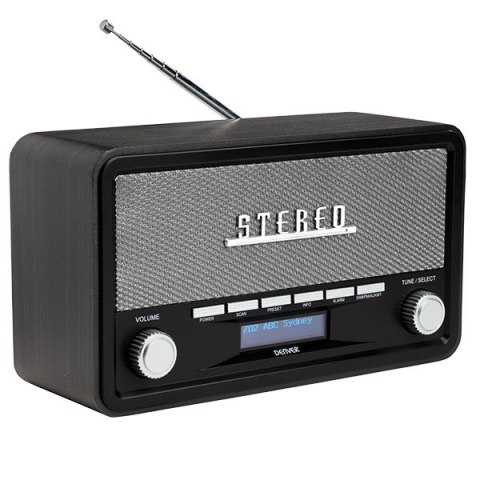 Radio Denver DAB-18 Retro Bluetooth - DAB/DAB+/FM - Stereo - Szare