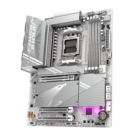 Płyta główna Gigabyte X870 AORUS ELITE WF7 ICE - Supports AMD Ryzen 9000 CPUs, 16+2+2 Phases Digital VRM, up to 8200MHz DDR5 (OC