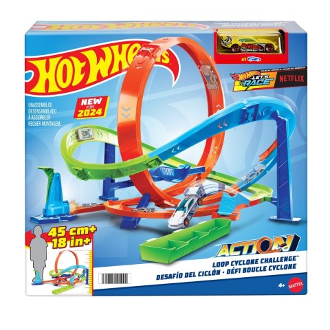 Hot Wheels Action Zestaw Zakręcone tornado Loop Cyclone Challenge HTK16 MATTEL