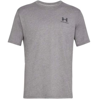 Koszulka męska z krótkim rękawem Under Armour Sportstyle Left Chest SS szary melanż 1326799 036 XL