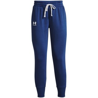 Spodnie damskie Under Armour Rival Fleece Joggers niebieskie 1356416 404 L