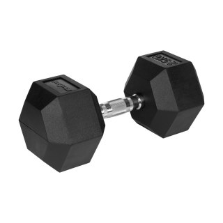 Hantel żeliwny gumowany HEX 25 kg REBEL ACTIVE