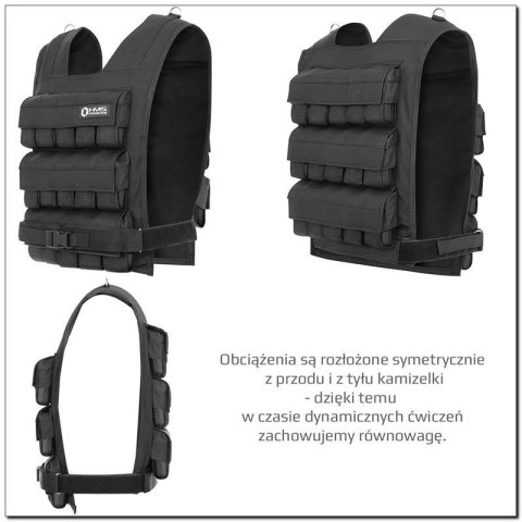 Kamizelka treningowa z obciążeniem 30kg Cordura HMS KTO30