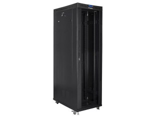 SZAFA INSTALACYJNA RACK STOJĄCA 19" 42U 600X1200 CZARNA DRZWI SZKLANE LCD LANBERG (FLAT PACK)