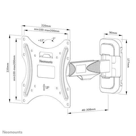 TV SET ACC WALL MOUNT/WL40-540BL12 NEOMOUNTS