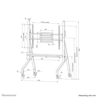 TV SET ACC FLOOR STAND 55-86"/FL50-525BL1 NEOMOUNTS