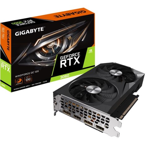 Karta graficzna Gigabyte GeForce RTX 3060 WINDFORCE OC 12GB rev. 2.0 GDDR6 (WYPRZEDAŻ)