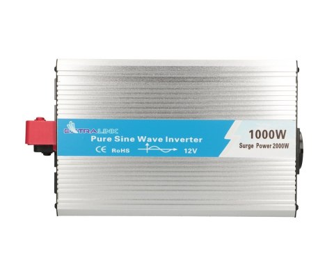 Extralink OPIP-1000W | Przetwornica napięcia | 12V - 230W, 1000W, czysty sinus