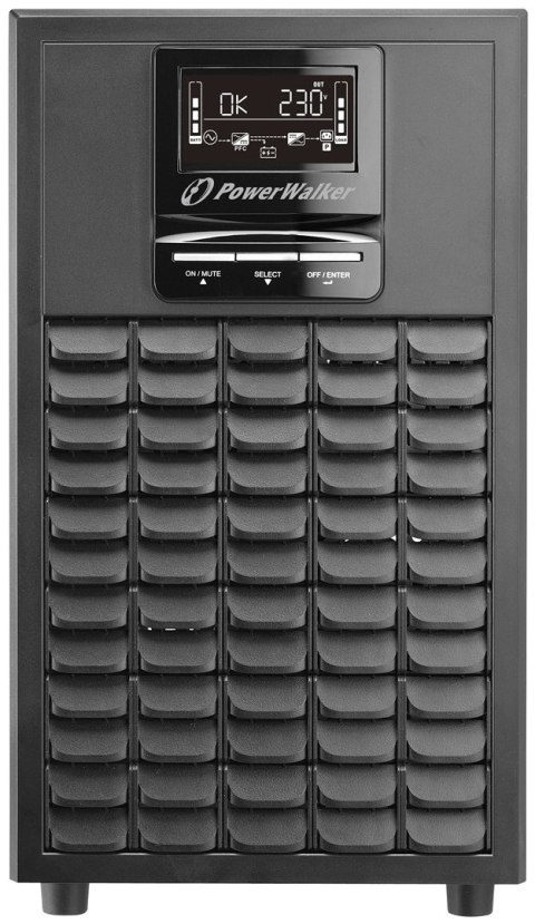 PowerWalker VFI 3000 CG PF1 Podwójnej konwersji (online) 3 kVA 3000 W 9 x gniazdo sieciowe