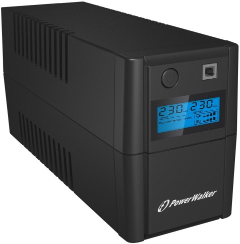 PowerWalker VI 650 SHL FR Technologia line-interactive 0,65 kVA 360 W 2 x gniazdo sieciowe