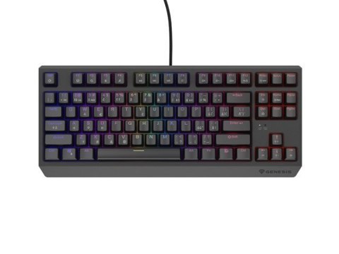 KLAWIATURA DLA GRACZY GENESIS THOR 230 TKL CZ/SK RGB MECHANICZNA OUTEMU RED CZARNA HOT SWAP