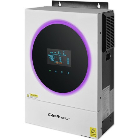 Qoltec 53873 Hybrydowy inwerter solarny Off-Grid 6kVA | 6kW | 120A | MPPT | LCD | Wi-Fi | BMS | Sinus