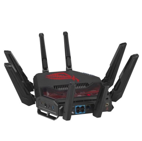 ASUS ROG Rapture GT-BE19000 router bezprzewodowy Multi-Gigabit Ethernet Trójpasmowy (2,4 GHz / 5 GHz / 6 GHz) Czarny, Czerwony