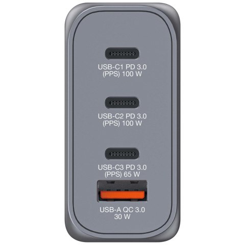 Ładowarka sieciowa Verbatim GaN GNC-100 4-PORT 100W/USB A/C (EU/UK/US)