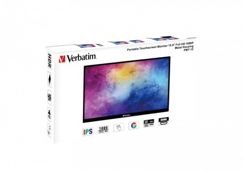 Verbatim PMT-15 monitor dotykowy 15.6 FULL HD 1080P METAL HOUSING