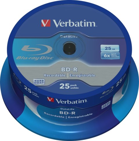 Płyta BDR Verbatim 43837 (25GB; 6x; 25szt.; Cake)