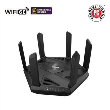 ASUS RT-AXE7800 router bezprzewodowy Trójpasmowy (2,4 GHz / 5 GHz / 6 GHz) Czarny