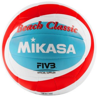 Piłka siatkowa plażowa Mikasa Beach Classic biało-czerwono-niebieska BV543C-VXB-RSB 5