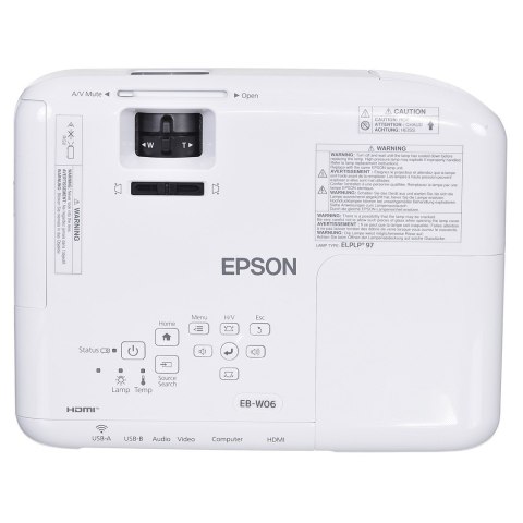 Epson EB-W06 projektor danych Przenośny projektor 3700 ANSI lumenów 3LCD WXGA (1280x800) Biały