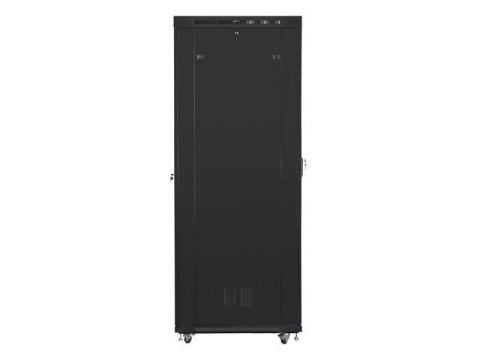 LANBERG SZAFA STOJĄCA RACK 19" 47U 800X1000 DRZWI SZKLANE LCD CZARNA FF01-8047-12BL (FLAT PACK)