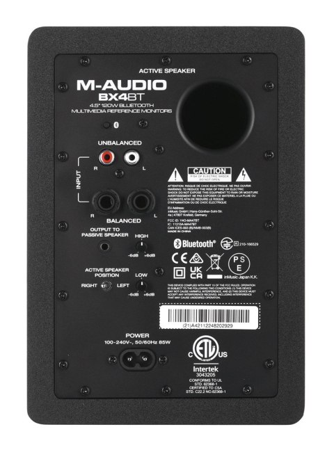 M-AUDIO BX4 BT 2x głośnik Czarny Przewodowa + Bluetooth 50 W