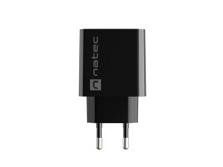 NATEC ŁADOWARKA SIECIOWA RIBERA USB-A + USB-C 20W POWER DELIVERY CZARNA NUC-2062