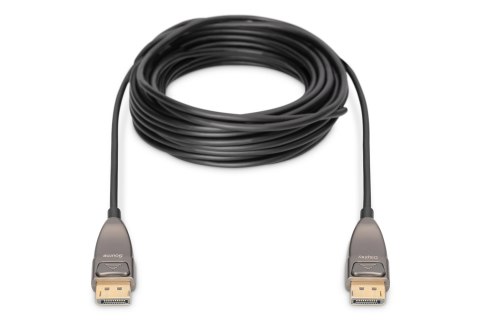 DIGITUS KABEL POŁĄCZENIOWY HYBRYDOWY AOC DISPLAYPORT 1.4 8K60HZ UHD DP/DP M/M CZARNY 20M AK-340107-200-S