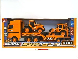 Auto pojazd JCB HEAVY LOAD TRANSPORTER Laweta z 2 autami TEAMSTERZ 1416416 p3 / 76x31x18cm