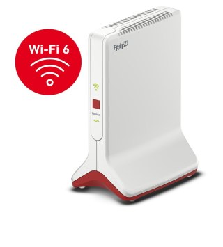 FRITZ!Repeater 6000 router bezprzewodowy Ethernet Tri-band (2.4 GHz/5 GHz/5 GHz) Czerwony, Biały