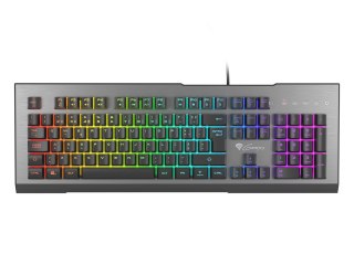 GENESIS Rhod 500 RGB klawiatura Gaming USB QWERTY Portugalski Czarny, Srebrny