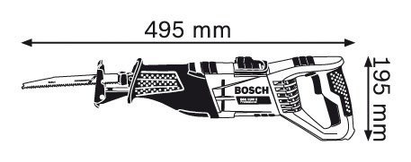 Bosch GSA 1100 E Professional 2700 spm 1100 W Czarny, Niebieski, Czerwony