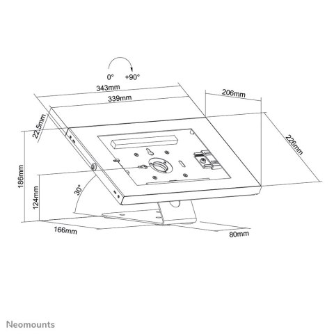 Neomounts DS15-630WH1 obudowa do tabletu 27,9 cm (11") Biały