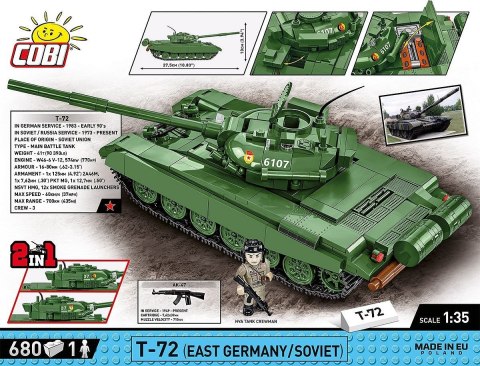 COBI 2625 Armed Forces Czołg T-72 (East Germany/Soviet) 680 klocków