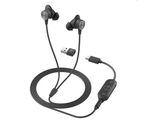 LOGI ZONE WIRED EARBUDS TEAMS -/GRAPHITE - EMEA