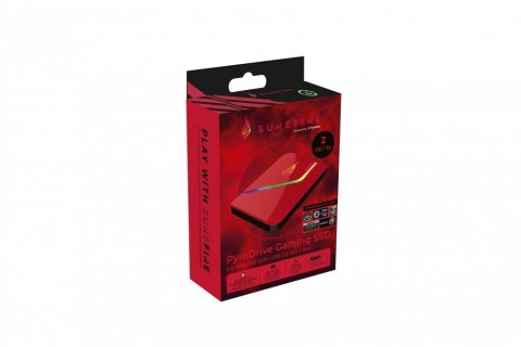 SureFire PyroDrive Gaming SSD 2TB USB Type-C 3.2 Gen 1 (3.1 Gen 1) Czerwony