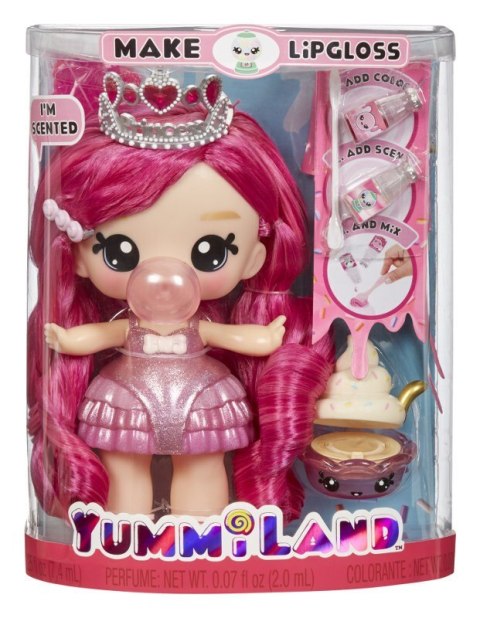 MGA Entertainment Yummiland Large Doll + Lipgloss Pet- Bianca Bubblegum