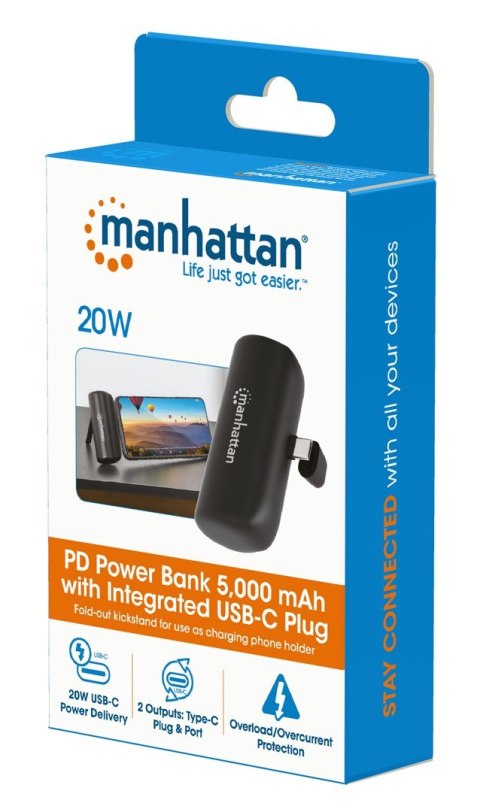 Manhattan 102612 bank mocy Litowo-jonowa (Li-Ion) 5000 mAh Czarny