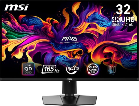 MSI MAG 321UP QD-OLED monitor komputerowy 80 cm (31.5") 3840 x 2160 px 4K Ultra HD Czarny