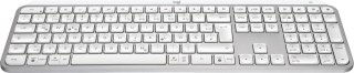 Logitech MX Keys S klawiatura Uniwersalne RF Wireless + Bluetooth QWERTZ Niemiecki Aluminium, Biały