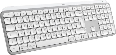 Logitech MX Keys S klawiatura Uniwersalne RF Wireless + Bluetooth QWERTZ Niemiecki Aluminium, Biały