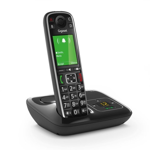 Gigaset E720A Telefon analogowy/DECT Nazwa i identyfikacja dzwoniącego Czarny