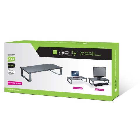 Techly ICA-MS 600TY uchwyt / stojak do monitorów Biurko Czarny