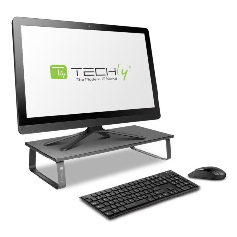 Techly ICA-MS 600TY uchwyt / stojak do monitorów Biurko Czarny