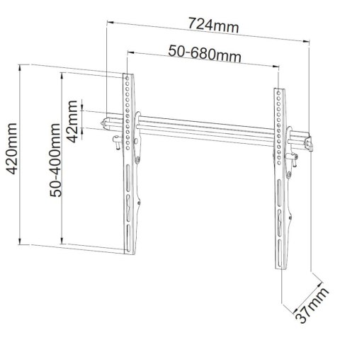 Techly ICA-PLB-133LTY 165,1 cm (65") Czarny