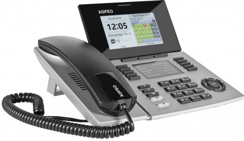 AGFEO ST 56 telefon VoIP Srebrny LCD