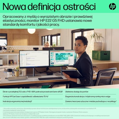 HP E-Series Monitor E22 G5 FHD