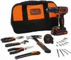 Black & Decker BDCDC18HTSA-QW wiertło Klucz Czarny, Pomarańczowy